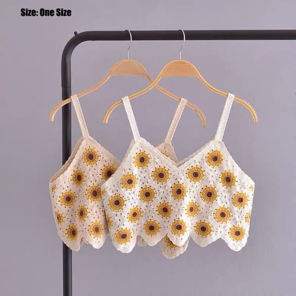 Strikket Vest Dame Crop Top SORT black