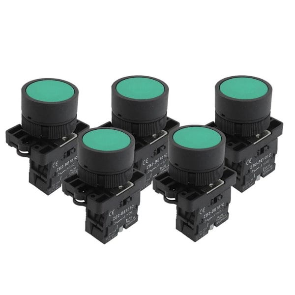 5kpl Momentary Push Button Switch Power Switch VIHREÄ green