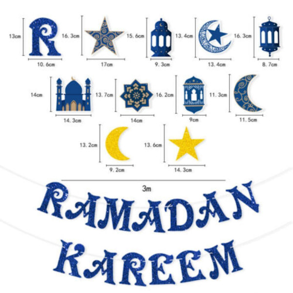 Ramadan Kareem Banner Eid Mubarak Ornament A A