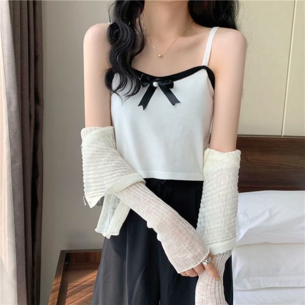 Väst Crop Tops VIT White