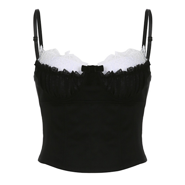 Naisten toppi olkaimeton Camisole BLACK S Black S