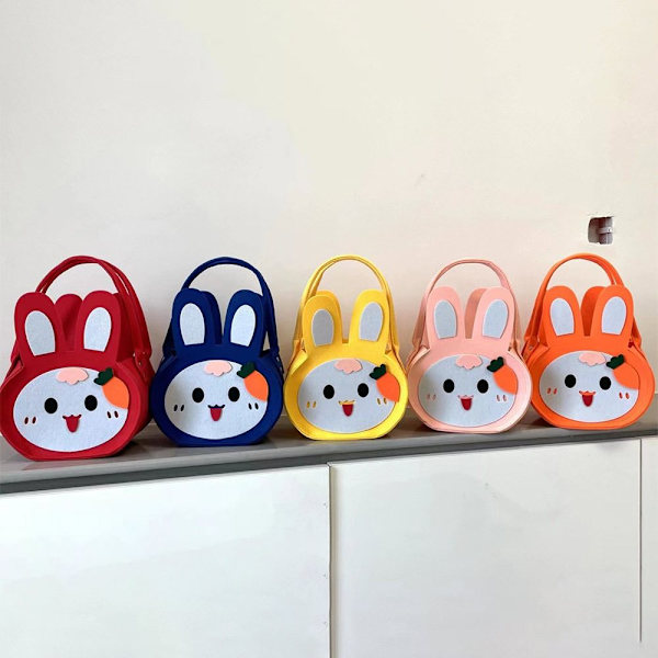 Filtveske Cartoon Rabbit Tote GUL yellow