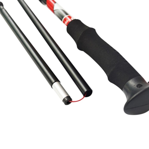 Foldbare vandrestave, foldbare trekkingstave, SORT, LANG, LANG Black Long-Long