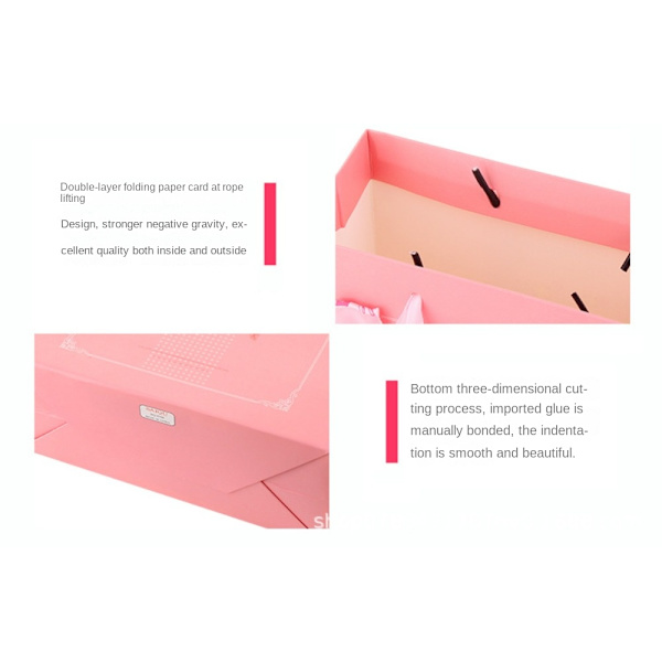 Rose Flower Gavepose Papirpose HVID L L White L-L
