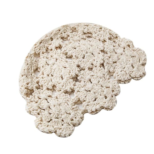 Neulottu barettihattu BEIGE Beige