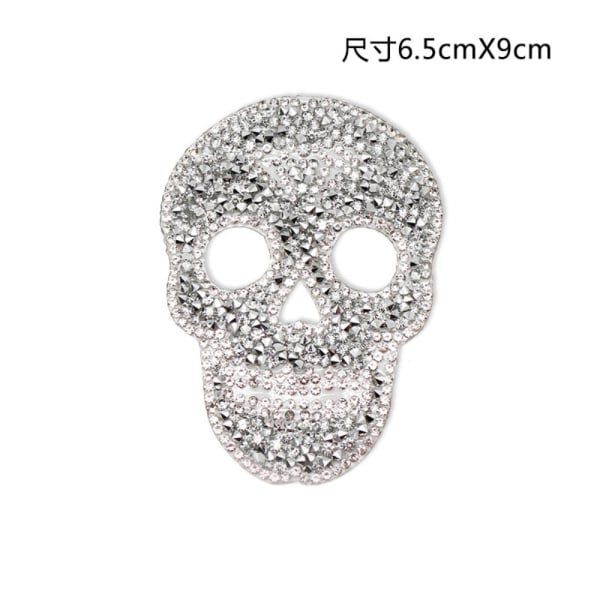 5 STK Skull Rhinestone Strykelapper Glitter Sy på lapper