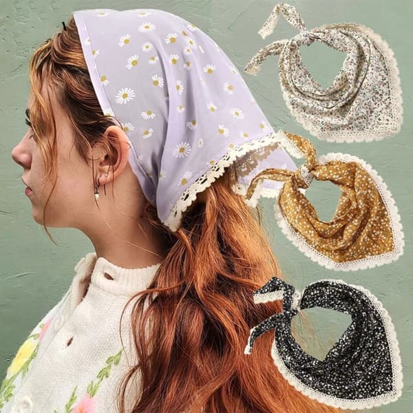 Triangel Hårband Huvudduk Hatt MULTIFÄRG multicolor