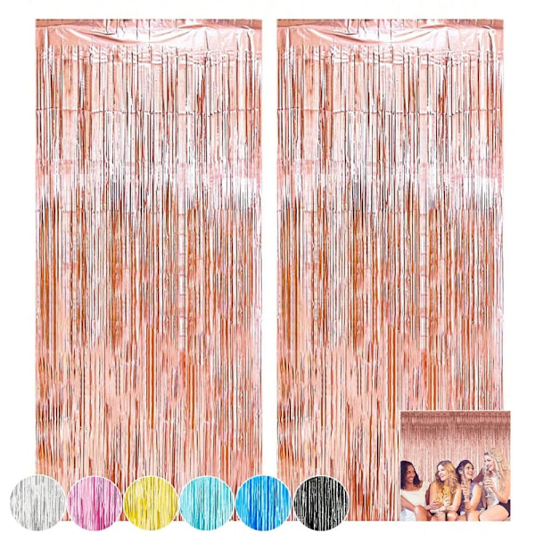2 Stk Tinsel Gardin kvast Baggrundsdekorationer DYB SAPPIR Deep Sapphire