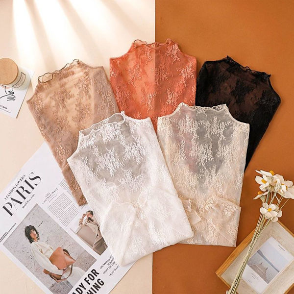 T-skjorte topper se gjennom bluse APRIKOS Apricot