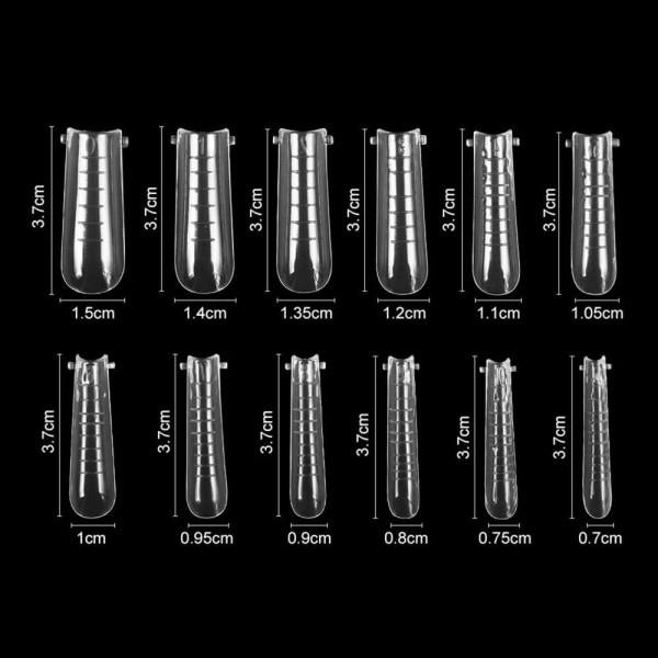 120 stk/pose søm dobbelt form falske neglespidser 04-120 stk/pose 04-120PCS/BAG