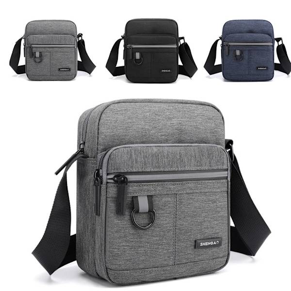 Herrar Väska Axelväska Messenger Bag GRÅ grey