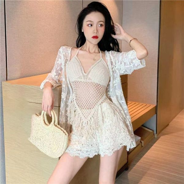 3 STK Set för kvinnor Beach Wear Outfit STYLE 3 BEIGE STYLE 3 Style 3 Beige