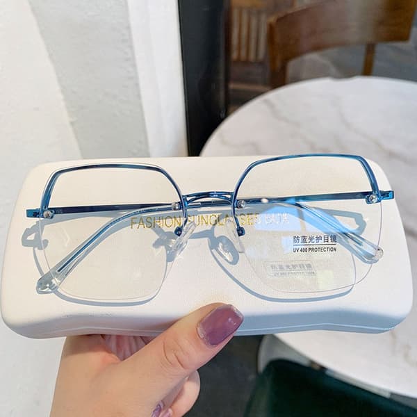 Anti-blåt Lys Briller Oversized Briller SØLV Silver