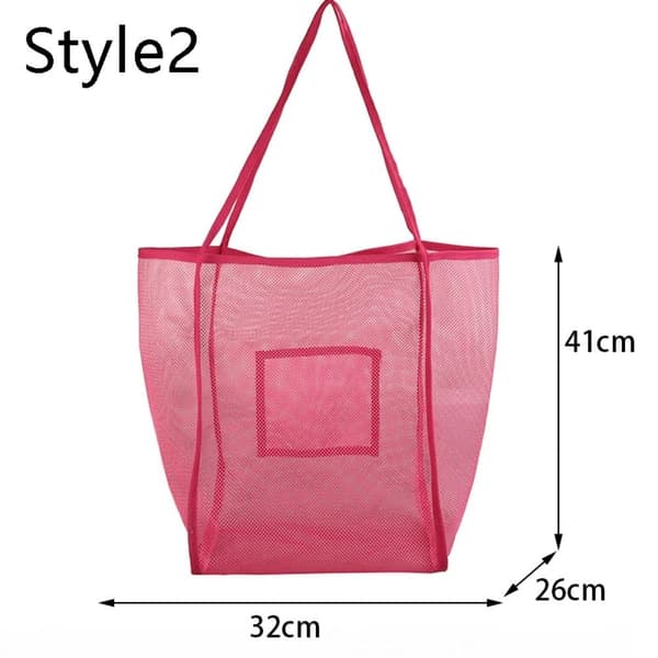 Läpinäkyvä verkkokassi rantakassi SININEN STYLE2 STYLE2 blue style2-style2