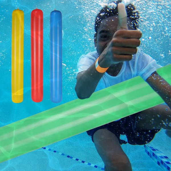 4 st Pool Uppblåsbara Pinnar Poolnudlar BLÅ blue