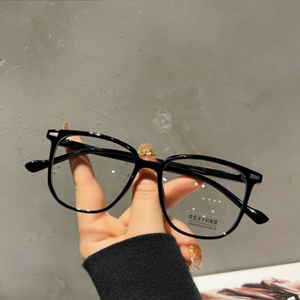 Anti-Blåt Lys Briller Flade Spejl Briller SORT black