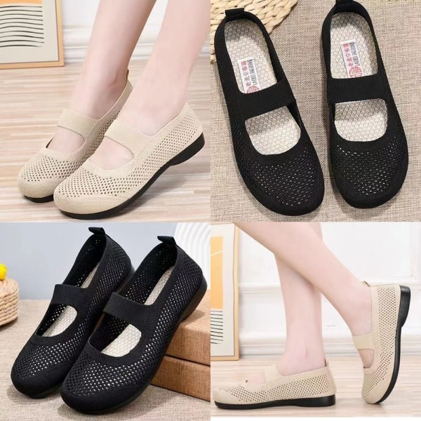 Kvinder Flats Sko Square Toe Single Sko SORT 38 black 38