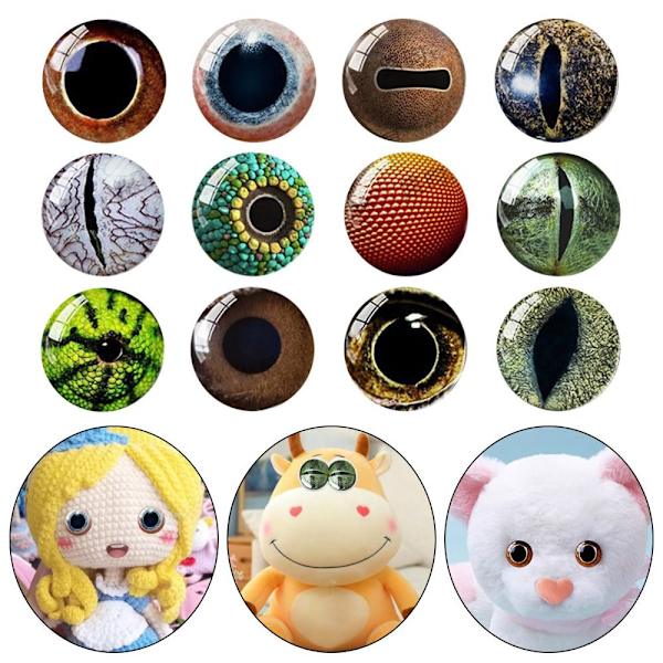 20 stk/10 par Eyes Crafts Eyes Puppet Crystal Eyes 12MM-FARVE 12mm-color random