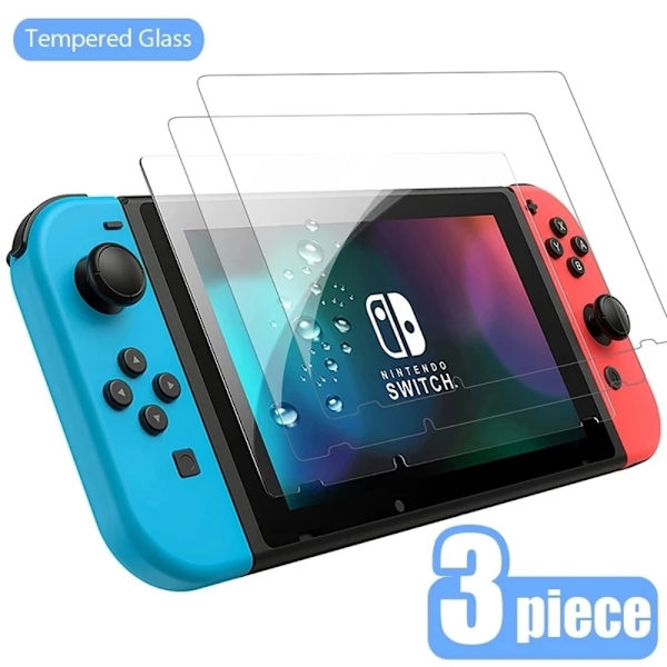 3 STK Skærmbeskyttelsesfilm af hærdet glas 3 STK TIL SWITCH OLED 3PCS For Switch OLED