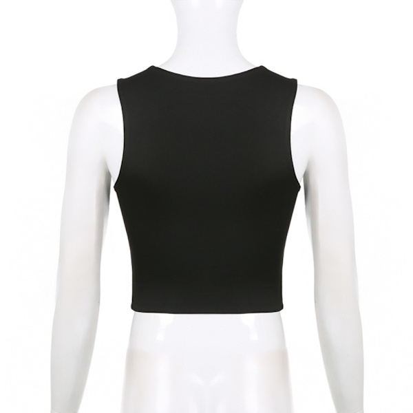 Square Neck Tight Fitting Top Enfärgad Linne M M