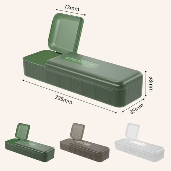 Kabelopbevaringsboks Oplader Ledningsorganisator TRANSPARENT SORT Transparent Black
