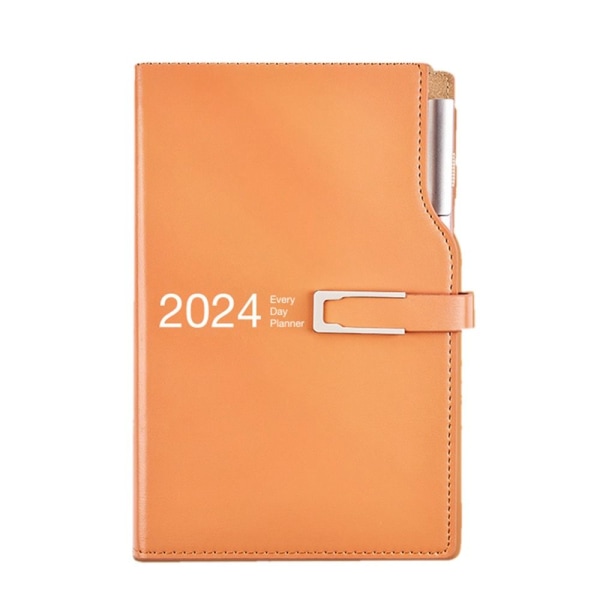 2024 Agenda Bok Kalenderbok ORANGE orange