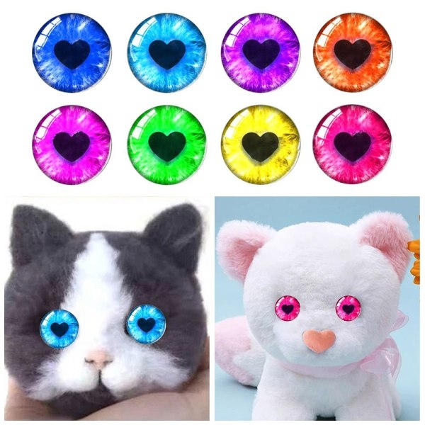 20 stk/10 par Eyes Crafts Eyes Puppet Crystal Eyes 8MMCOLOR 8mmcolor random