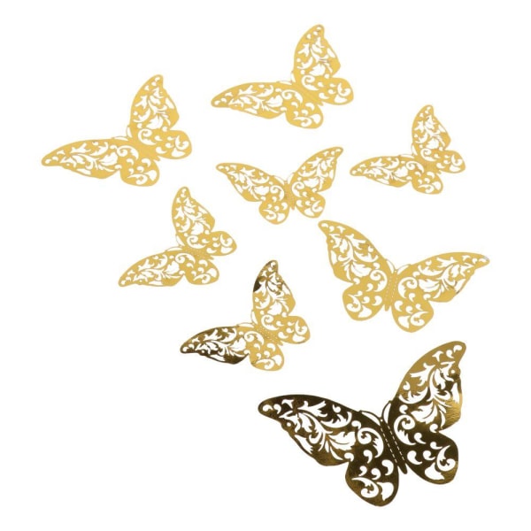 12 kpl Butterfly-seinätarrat Luovat tarrat 5 5 5