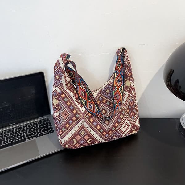 Canvas Tote Taske Messenger Tasker RØD red