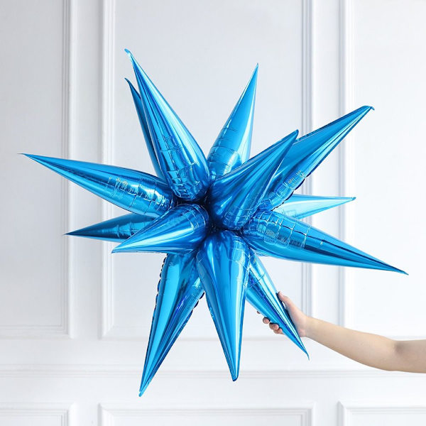 12 stk Explosion Star Ballon Starburst Balloner SORT black