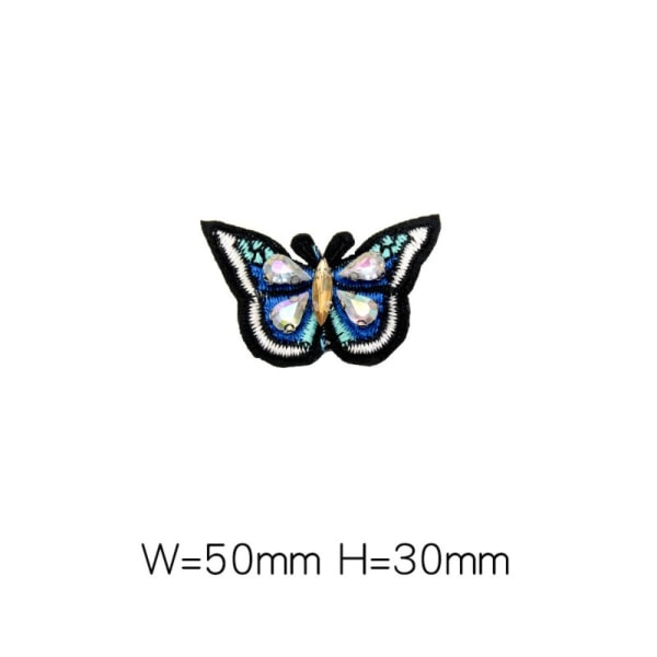 Butterfly Rhinestone Beaded Patches Sy på Crystal Patches