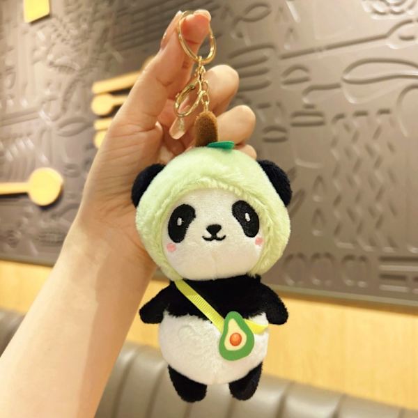 Hedelmäpanda-pehmonukke riipus VIHREÄ Green