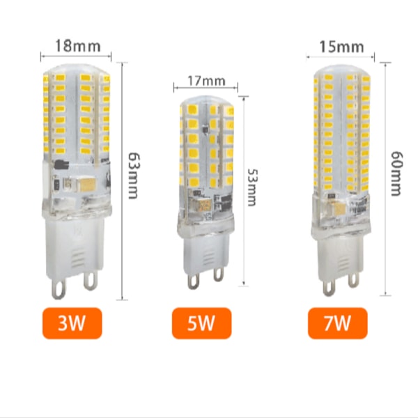 LED Lyspære Lampe 7W VARMT LYS 7W VARMT LYS 7W warm light