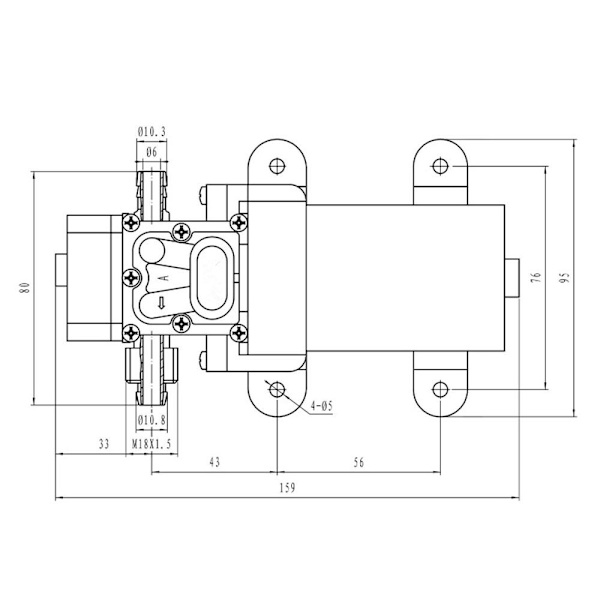 12V DC Vandoverførselspumpe Membranpumpe Selvansugende sprøjte