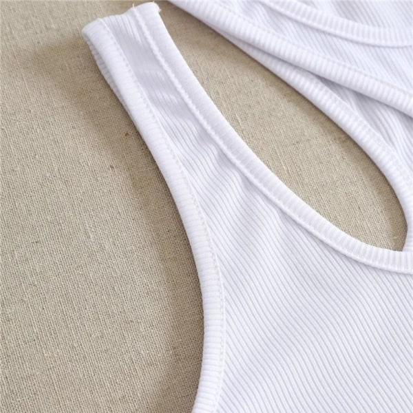 Naisten toppi Summer Crop Topit VALKOINEN S white S