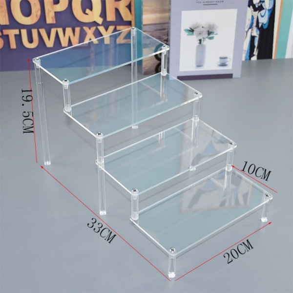 Akryl Display Stand Figur Hylde 40X10CMTWO-LAYER TO-LAYER 40X10CMTwo-layer