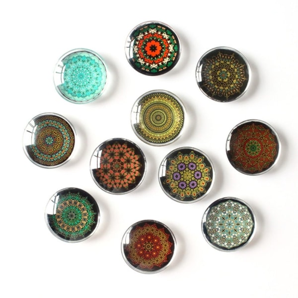 20 stk trykt glass cabochons virvelglass cabochons 20MMCOLOR 20mmColor random