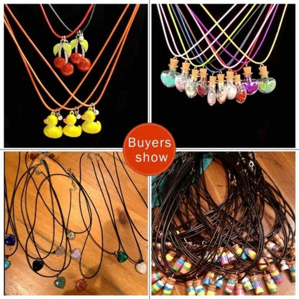 50 stk Halskjede String Tau Skinn Vokset Cord Chain KAFFE Coffee