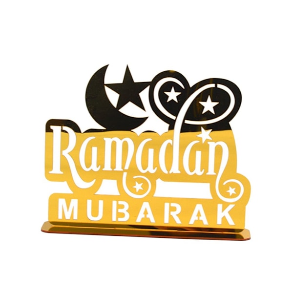 EID Mubarak bordpynt Ramadan Kareem dekorasjon 2 2 2