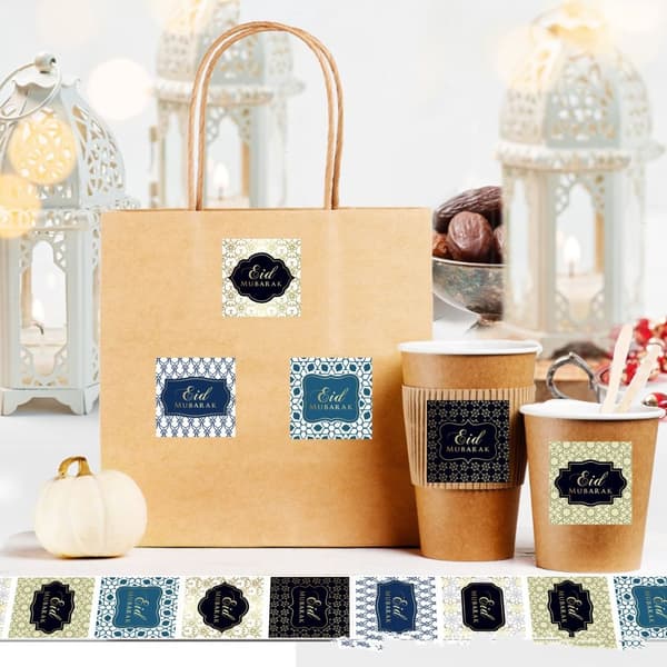 Ramadanin Koristetarrat EID Mubarak Tarrat Lahjapussi EID