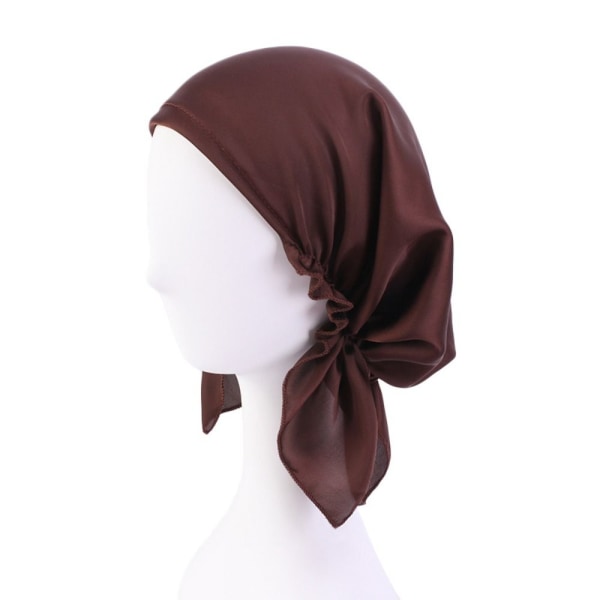 Satin Cap Bowknot Sleep Hat KAFFE coffee