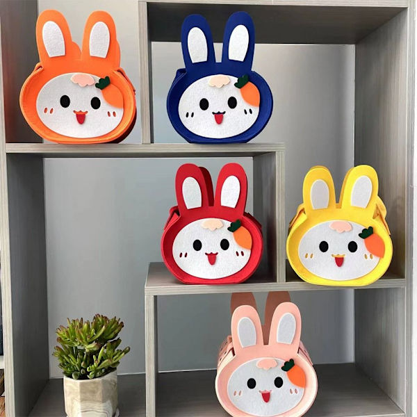 Filtveske Cartoon Rabbit Tote GUL yellow