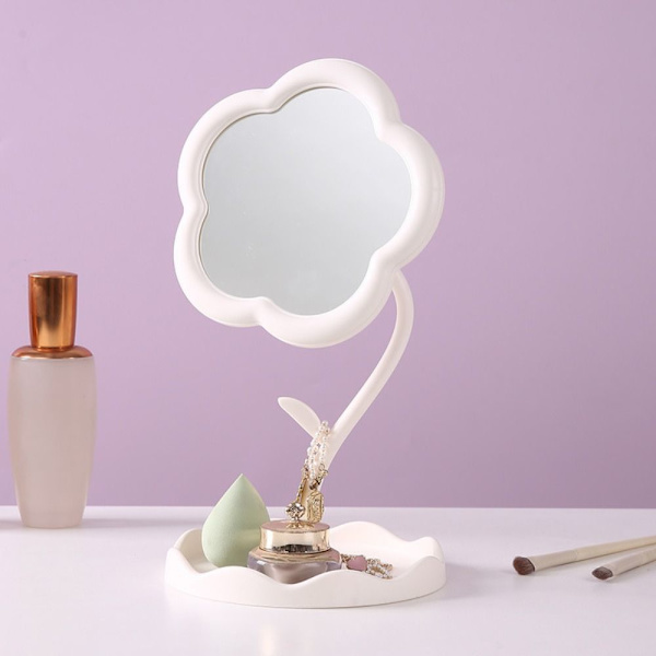Desktop Makeup Speglar Dressing Mirror VIT white