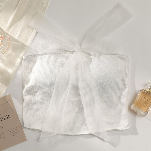 Bow Camisole Väst Sexig linne FÄRG 1 FÄRG 1 Color 1