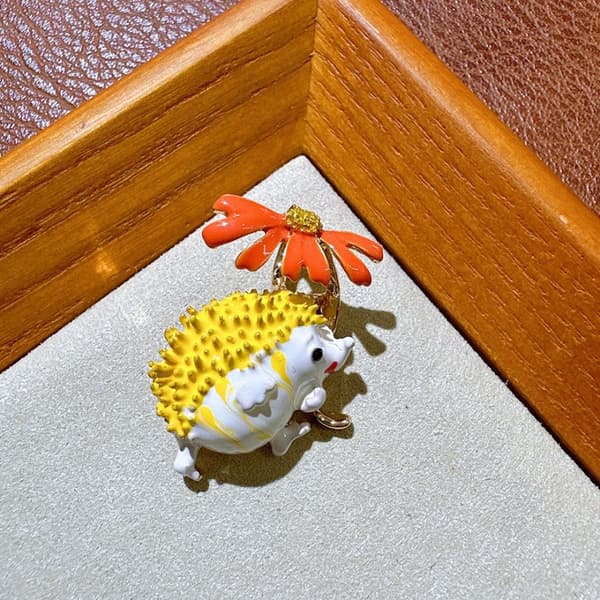 Daisy Broscher Igel Brosch ORANGE Orange