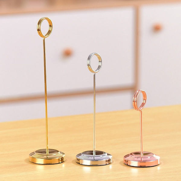 Pöytänumeron pidike Huomautus Clamp GOLD 10cm gold 10cm