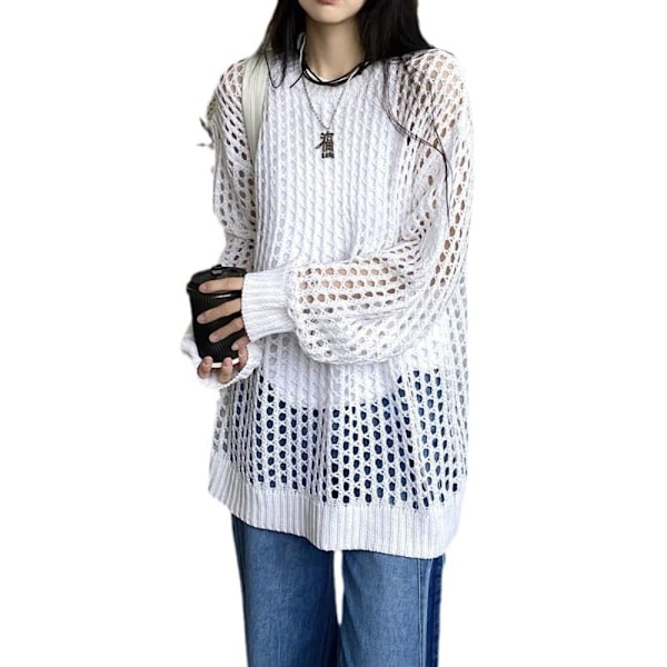 Hollow Out Puserot Neulepuserot VALKOINEN White