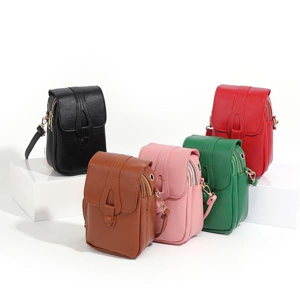 Diagonal Taske Vertikal Telefontaske SORT black