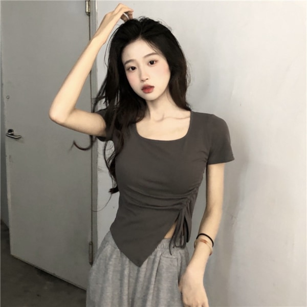 Højtaljet snøre Design Top Irregular Bluse XL XL