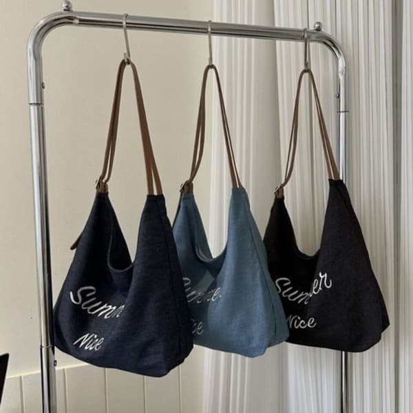 Skulderveske Tote Bag LYSEBLÅ Light blue